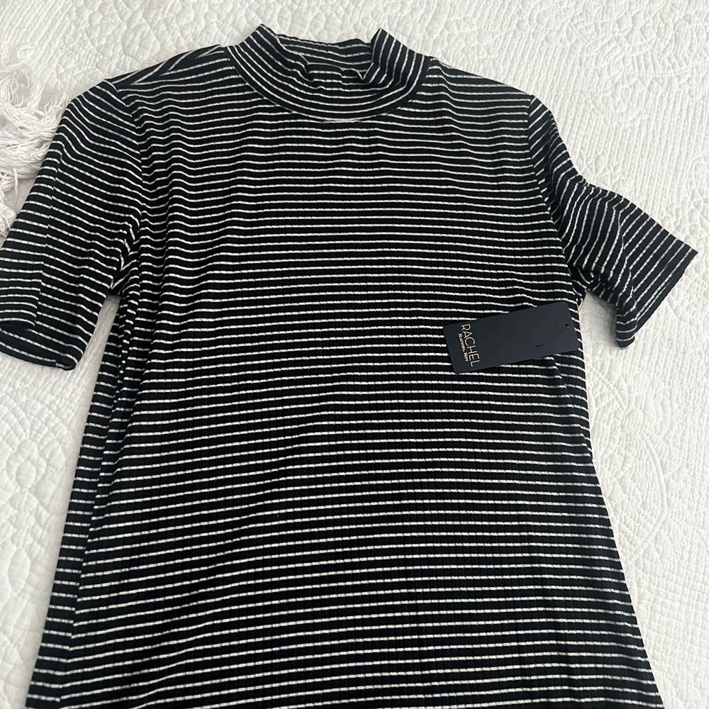 Rachel Black and White Striped T-Shirt
